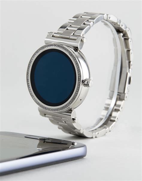 michael kors silver mesh watch|Michael Kors access watch silver.